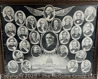 1921 Framed Print of All Our Presidents by E.G. Renesch, Chicago<br>

<br><br>

Removal Options:<br><br> Sat (Nov 8) & Sun (Nov 9) 11-3pm, 56 Scotch Hill Rd., Cambridge NY 12816<br><br>

Sat (Nov 15) 12-2pm, TMG Warehouse, 2800 Juniper St., Fairfax, VA 22031<br><br>

Request Shipping (david@themcguiregroupllc.com) 