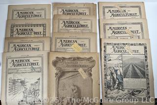 American Agriculturist Magazine 1888, 89, 00, 02 and 1904<br>

<br><br>

Removal Options:<br><br> Sat (Nov 8) & Sun (Nov 9) 11-3pm, 56 Scotch Hill Rd., Cambridge NY 12816<br><br>

Sat (Nov 15) 12-2pm, TMG Warehouse, 2800 Juniper St., Fairfax, VA 22031<br><br>

Request Shipping (david@themcguiregroupllc.com)