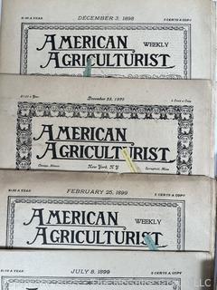 American Agriculturist Magazine 1888, 89, 00, 02 and 1904<br>

<br><br>

Removal Options:<br><br> Sat (Nov 8) & Sun (Nov 9) 11-3pm, 56 Scotch Hill Rd., Cambridge NY 12816<br><br>

Sat (Nov 15) 12-2pm, TMG Warehouse, 2800 Juniper St., Fairfax, VA 22031<br><br>

Request Shipping (david@themcguiregroupllc.com)