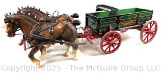 Breyer Draft Horses and Handcrafted Ornate Wagon<br>

<br><br>

Removal Options:<br><br> Sat (Nov 8) & Sun (Nov 9) 11-3pm, 56 Scotch Hill Rd., Cambridge NY 12816<br><br>

Sat (Nov 15) 12-2pm, TMG Warehouse, 2800 Juniper St., Fairfax, VA 22031<br><br>

Request Shipping (david@themcguiregroupllc.com)