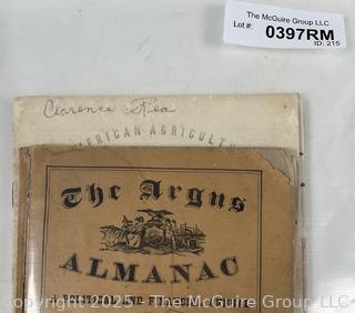 1927 Glens Falls NY Basketball Tournament Program, The Red and Black School Yearbook, 1881 Argus Almanac - A Political and Financial Annual, and 1842 Vol 1, No. 1 Edition of The American Agriculturalist Magazine<br>

<br><br>

Removal Options:<br><br> Sat (Nov 8) & Sun (Nov 9) 11-3pm, 56 Scotch Hill Rd., Cambridge NY 12816<br><br>

Sat (Nov 15) 12-2pm, TMG Warehouse, 2800 Juniper St., Fairfax, VA 22031<br><br>

Request Shipping (david@themcguiregroupllc.com)