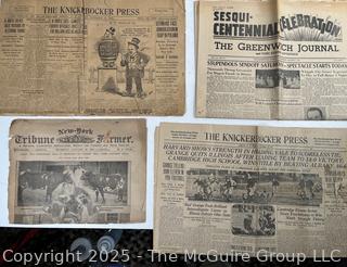 Newspapers Including The 1925 Knickerbocker Press That Covered The Cambridge NY High School Football Team's Championship Win Over Albany NY.<br>

<br><br>

Removal Options:<br><br> Sat (Nov 8) & Sun (Nov 9) 11-3pm, 56 Scotch Hill Rd., Cambridge NY 12816<br><br>

Sat (Nov 15) 12-2pm, TMG Warehouse, 2800 Juniper St., Fairfax, VA 22031<br><br>

Request Shipping (david@themcguiregroupllc.com)