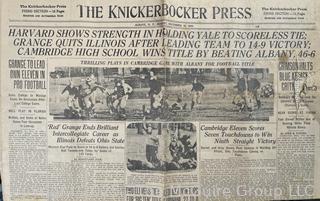 Newspapers Including The 1925 Knickerbocker Press That Covered The Cambridge NY High School Football Team's Championship Win Over Albany NY.<br>

<br><br>

Removal Options:<br><br> Sat (Nov 8) & Sun (Nov 9) 11-3pm, 56 Scotch Hill Rd., Cambridge NY 12816<br><br>

Sat (Nov 15) 12-2pm, TMG Warehouse, 2800 Juniper St., Fairfax, VA 22031<br><br>

Request Shipping (david@themcguiregroupllc.com)