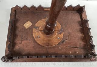 Eastlake Style American Sawtooth Occasional Table <br>

<br><br>

Removal Options:<br><br> Sat (Nov 8) & Sun (Nov 9) 11-3pm, 56 Scotch Hill Rd., Cambridge NY 12816<br><br>

