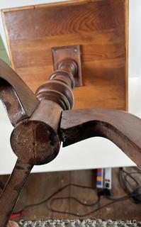 Wood Inlay Gaming Table on Pedestal Base<br>

<br><br>

Removal Options:<br><br> Sat (Nov 8) & Sun (Nov 9) 11-3pm, 56 Scotch Hill Rd., Cambridge NY 12816<br><br>

