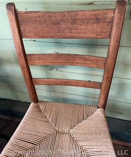 Ladder Back Side Chair w/ Cord Seat<br>

<br><br>

Removal Options:<br><br> Sat (Nov 8) & Sun (Nov 9) 11-3pm, 56 Scotch Hill Rd., Cambridge NY 12816<br><br>

