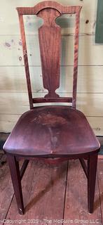 Wood Slat Back Side Chair<br>

<br><br>

Removal Options:<br><br> Sat (Nov 8) & Sun (Nov 9) 11-3pm, 56 Scotch Hill Rd., Cambridge NY 12816<br><br>

 