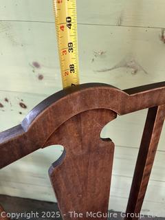 Wood Slat Back Side Chair<br>

<br><br>

Removal Options:<br><br> Sat (Nov 8) & Sun (Nov 9) 11-3pm, 56 Scotch Hill Rd., Cambridge NY 12816<br><br>

 