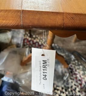 Pedestal Occasional Table w/ Beveled Edge Top<br>

<br><br>

Removal Options:<br><br> Sat (Nov 8) & Sun (Nov 9) 11-3pm, 56 Scotch Hill Rd., Cambridge NY 12816<br><br>

