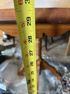Pedestal Occasional Table w/ Beveled Edge Top<br>

<br><br>

Removal Options:<br><br> Sat (Nov 8) & Sun (Nov 9) 11-3pm, 56 Scotch Hill Rd., Cambridge NY 12816<br><br>

