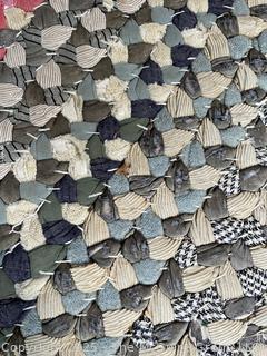 Oval Braided Rag Rug. Measures 68 x 118"<br>

<br><br>

Removal Options:<br><br> Sat (Nov 8) & Sun (Nov 9) 11-3pm, 56 Scotch Hill Rd., Cambridge NY 12816<br><br>

