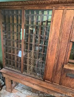 Oak US Post Office Unit with Clerk's Window, Mail Slot, and 198 PO Box boxesfrom the Hebron, NY, Post Office, Made by The Postmasters Supply Co., Baltimore, MD with  1872 certificate signed by US Postmaster General appointing John Powell as postmaster of Hebron, NY (WAS 424)<br>

<br><br>

Removal Options:<br><br> Sat (Nov 8) & Sun (Nov 9) 11-3pm, 56 Scotch Hill Rd., Cambridge NY 12816 <br><br>

Sat (Nov 15) 12-2pm, TMG Warehouse, 2800 Juniper St., Fairfax, VA 22031<br><br>

Request Shipping (david@themcguiregroupllc.com)