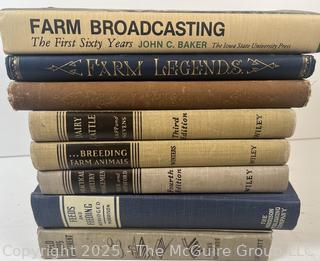 Eight (8) Books with Agriculture Themes Including Feeds and Feeding<br>

<br><br>

Removal Options:<br><br> Sat (Nov 8) & Sun (Nov 9) 11-3pm, 56 Scotch Hill Rd., Cambridge NY 12816<br><br>

Sat (Nov 15) 12-2pm, TMG Warehouse, 2800 Juniper St., Fairfax, VA 22031<br><br>

Request Shipping (david@themcguiregroupllc.com)