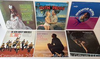 Six (6) 33.3 RPM Vinyl Records: Various Artists<br>

<br><br>

Removal Options:<br><br> Sat (Nov 8) & Sun (Nov 9) 11-3pm, 56 Scotch Hill Rd., Cambridge NY 12816<br><br>

Sat (Nov 15) 12-2pm, TMG Warehouse, 2800 Juniper St., Fairfax, VA 22031<br><br>

Request Shipping (david@themcguiregroupllc.com)
