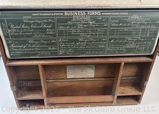 1923 Blue Bird Model of The Chautauqua Industrial Art Desk (WAS 472)<br>

<br><br>

Removal Options:<br><br> Sat (Nov 8) & Sun (Nov 9) 11-3pm, 56 Scotch Hill Rd., Cambridge NY 12816<br><br>

Sat (Nov 15) 12-2pm, TMG Warehouse, 2800 Juniper St., Fairfax, VA 22031<br><br>

Request Shipping (david@themcguiregroupllc.com)
