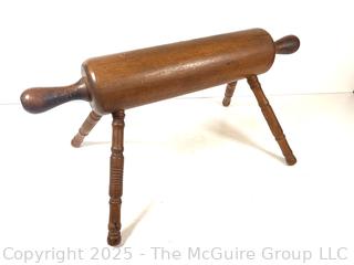Maple Wood Rolling Pin Form Foot Stool<br>

<br><br>

Removal Options:<br><br> Sat (Nov 8) & Sun (Nov 9) 11-3pm, 56 Scotch Hill Rd., Cambridge NY 12816<br><br>

Sat (Nov 15) 12-2pm, TMG Warehouse, 2800 Juniper St., Fairfax, VA 22031<br><br>

Request Shipping (david@themcguiregroupllc.com) 