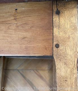 1840's Primitive Pine Work Table w/ Skirt, 42 x 31 x 28" (WAS 456)Tall<br>

<br><br>

Removal Options:<br><br> Sat (Nov 8) & Sun (Nov 9) 11-3pm, 56 Scotch Hill Rd., Cambridge NY 12816<br><br>

