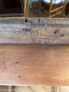 1840's Primitive Pine Work Table w/ Skirt, 42 x 31 x 28" (WAS 456)Tall<br>

<br><br>

Removal Options:<br><br> Sat (Nov 8) & Sun (Nov 9) 11-3pm, 56 Scotch Hill Rd., Cambridge NY 12816<br><br>

