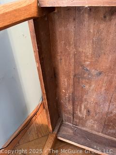 1840's Primitive Pine Work Table w/ Skirt, 42 x 31 x 28" (WAS 456)Tall<br>

<br><br>

Removal Options:<br><br> Sat (Nov 8) & Sun (Nov 9) 11-3pm, 56 Scotch Hill Rd., Cambridge NY 12816<br><br>

