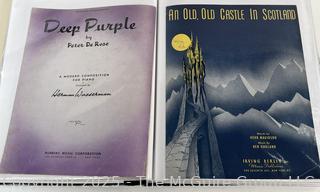 Binder of Sheet Music from the 1940-50's. 60 Pieces<br>

<br><br>

Removal Options:<br><br> Sat (Nov 8) & Sun (Nov 9) 11-3pm, 56 Scotch Hill Rd., Cambridge NY 12816<br><br>

Sat (Nov 15) 12-2pm, TMG Warehouse, 2800 Juniper St., Fairfax, VA 22031<br><br>

Request Shipping (david@themcguiregroupllc.com)
