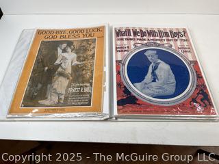 Binder of Sheet Music from the 1940-50's. 60 Pieces<br>

<br><br>

Removal Options:<br><br> Sat (Nov 8) & Sun (Nov 9) 11-3pm, 56 Scotch Hill Rd., Cambridge NY 12816<br><br>

Sat (Nov 15) 12-2pm, TMG Warehouse, 2800 Juniper St., Fairfax, VA 22031<br><br>

Request Shipping (david@themcguiregroupllc.com)