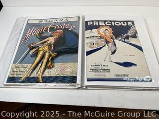 Binder of Sheet Music from the 1940-50's. 60 Pieces<br>

<br><br>

Removal Options:<br><br> Sat (Nov 8) & Sun (Nov 9) 11-3pm, 56 Scotch Hill Rd., Cambridge NY 12816<br><br>

Sat (Nov 15) 12-2pm, TMG Warehouse, 2800 Juniper St., Fairfax, VA 22031<br><br>

Request Shipping (david@themcguiregroupllc.com)