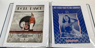 Binder of Sheet Music from the 1910-1920's. 60 Pieces<br>

<br><br>

Removal Options:<br><br> Sat (Nov 8) & Sun (Nov 9) 11-3pm, 56 Scotch Hill Rd., Cambridge NY 12816<br><br>

Sat (Nov 15) 12-2pm, TMG Warehouse, 2800 Juniper St., Fairfax, VA 22031<br><br>

Request Shipping (david@themcguiregroupllc.com)