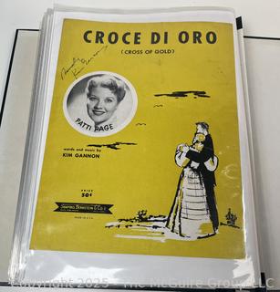 Collection of Sheet Music From the 1930 -40's. 108 Pieces<br>

<br><br>

Removal Options:<br><br> Sat (Nov 8) & Sun (Nov 9) 11-3pm, 56 Scotch Hill Rd., Cambridge NY 12816<br><br>

Sat (Nov 15) 12-2pm, TMG Warehouse, 2800 Juniper St., Fairfax, VA 22031<br><br>

Request Shipping (david@themcguiregroupllc.com)