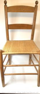 Ladder Back Side Chair w/ Cane Seat<br>

<br><br>

Removal Options:<br><br> Sat (Nov 8) & Sun (Nov 9) 11-3pm, 56 Scotch Hill Rd., Cambridge NY 12816<br><br>

