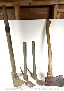 Hand Tools Including Axe, Adze, and Pick Mattocks<br>

<br><br>

Removal Options:<br><br> Sat (Nov 8) & Sun (Nov 9) 11-3pm, 56 Scotch Hill Rd., Cambridge NY 12816<br><br>

