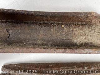 NEW PHOTO  Pair of Cast Iron Buggy or Wagon Wheel Drag Skid Shoes<br>

<br><br>

Removal Options:<br><br> Sat (Nov 8) & Sun (Nov 9) 11-3pm, 56 Scotch Hill Rd., Cambridge NY 12816<br><br>

Sat (Nov 15) 12-2pm, TMG Warehouse, 2800 Juniper St., Fairfax, VA 22031<br><br>

Request Shipping (david@themcguiregroupllc.com)