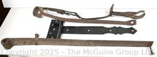 Hand Forged Hardware Including Strap Hinges<br>

<br><br>

Removal Options:<br><br> Sat (Nov 8) & Sun (Nov 9) 11-3pm, 56 Scotch Hill Rd., Cambridge NY 12816<br><br>

Sat (Nov 15) 12-2pm, TMG Warehouse, 2800 Juniper St., Fairfax, VA 22031<br><br>

Request Shipping (david@themcguiregroupllc.com)