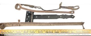 Hand Forged Hardware Including Strap Hinges<br>

<br><br>

Removal Options:<br><br> Sat (Nov 8) & Sun (Nov 9) 11-3pm, 56 Scotch Hill Rd., Cambridge NY 12816<br><br>

Sat (Nov 15) 12-2pm, TMG Warehouse, 2800 Juniper St., Fairfax, VA 22031<br><br>

Request Shipping (david@themcguiregroupllc.com)