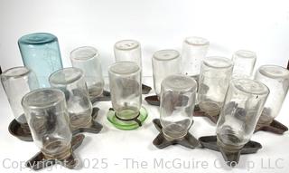 Group of Glass Canning Jar Chicken Feeders<br>

<br><br>

Removal Options:<br><br> Sat (Nov 8) & Sun (Nov 9) 11-3pm, 56 Scotch Hill Rd., Cambridge NY 12816<br><br>

