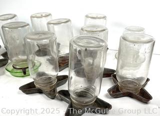 Group of Glass Canning Jar Chicken Feeders<br>

<br><br>

Removal Options:<br><br> Sat (Nov 8) & Sun (Nov 9) 11-3pm, 56 Scotch Hill Rd., Cambridge NY 12816<br><br>

