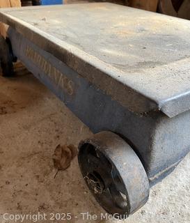 Fairbanks Platform Scale with Weights.<br>

<br><br>

Removal Options:<br><br> Sat (Nov 8) & Sun (Nov 9) 11-3pm, 56 Scotch Hill Rd., Cambridge NY 12816<br><br>

 