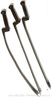 Three (3) Long Forged Slate Shingle Rippers, Shingle Remover Slate Puller Roofing Tools<br>

<br><br>

Removal Options:<br><br> Sat (Nov 8) & Sun (Nov 9) 11-3pm, 56 Scotch Hill Rd., Cambridge NY 12816<br><br>

Sat (Nov 15) 12-2pm, TMG Warehouse, 2800 Juniper St., Fairfax, VA 22031<br><br>

Request Shipping (david@themcguiregroupllc.com)