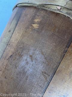 Victorian Coopered Spruce Bucket w/ Copper Band and Wire Handle<br>

<br><br>

Removal Options:<br><br> Sat (Nov 8) & Sun (Nov 9) 11-3pm, 56 Scotch Hill Rd., Cambridge NY 12816<br><br>

Sat (Nov 15) 12-2pm, TMG Warehouse, 2800 Juniper St., Fairfax, VA 22031<br><br>

Request Shipping (david@themcguiregroupllc.com)
