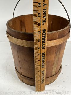 Victorian Coopered Spruce Bucket w/ Copper Band and Wire Handle<br>

<br><br>

Removal Options:<br><br> Sat (Nov 8) & Sun (Nov 9) 11-3pm, 56 Scotch Hill Rd., Cambridge NY 12816<br><br>

Sat (Nov 15) 12-2pm, TMG Warehouse, 2800 Juniper St., Fairfax, VA 22031<br><br>

Request Shipping (david@themcguiregroupllc.com)