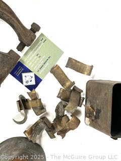 Russell & Erwin Tobacco Grinder, Ladle for Molten Lead, Hide Scraper and Grommet Press.<br>

<br><br>

Removal Options:<br><br> Sat (Nov 8) & Sun (Nov 9) 11-3pm, 56 Scotch Hill Rd., Cambridge NY 12816<br><br>

Sat (Nov 15) 12-2pm, TMG Warehouse, 2800 Juniper St., Fairfax, VA 22031<br><br>

Request Shipping (david@themcguiregroupllc.com)