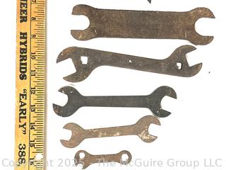 Farm Tools Including Specific Function Wrenches Often Supplied w/ Implement Purchase, Metal Pulleys and Door/Gate Fasteners<br>

<br><br>

Removal Options:<br><br> Sat (Nov 8) & Sun (Nov 9) 11-3pm, 56 Scotch Hill Rd., Cambridge NY 12816<br><br>

Sat (Nov 15) 12-2pm, TMG Warehouse, 2800 Juniper St., Fairfax, VA 22031<br><br>

Request Shipping (david@themcguiregroupllc.com)