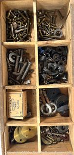 Shop Tools and Supplies Including Wood Box, Trowel, Drawshave, Veneer Roller, Hand Vise, Lathe Stock Vise, Sargeant Iron Bench Dog, Wood Axe Head and Lead Plumb Bob.<br>

<br><br>

Removal Options:<br><br> Sat (Nov 8) & Sun (Nov 9) 11-3pm, 56 Scotch Hill Rd., Cambridge NY 12816<br><br>

Sat (Nov 15) 12-2pm, TMG Warehouse, 2800 Juniper St., Fairfax, VA 22031<br><br>

