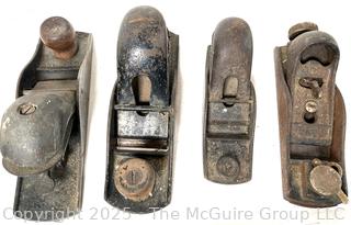 Four (4) Metal Block Planes and One Wooden Molding Plane<br>

<br><br>

Removal Options:<br><br> Sat (Nov 8) & Sun (Nov 9) 11-3pm, 56 Scotch Hill Rd., Cambridge NY 12816<br><br>

