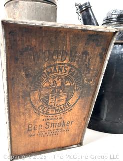 Woodman's Famous Bee-Ware Bee Smoker and Metal Fuel Can w/ Handle<br>

<br><br>

Removal Options:<br><br> Sat (Nov 8) & Sun (Nov 9) 11-3pm, 56 Scotch Hill Rd., Cambridge NY 12816<br><br>

