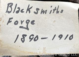 Portable Blacksmith Forge with Cast Iron Blower Tools and Horseshoes<br>

<br><br>

Removal Options:<br><br> Sat (Nov 8) & Sun (Nov 9) 11-3pm, 56 Scotch Hill Rd., Cambridge NY 12816<br><br>
