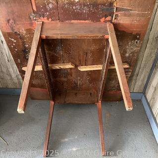 Primitive Drop Leaf Wooden Work Table<br>

<br><br>

Removal Options:<br><br> Sat (Nov 8) & Sun (Nov 9) 11-3pm, 56 Scotch Hill Rd., Cambridge NY 12816<br><br>

Sat (Nov 15) 12-2pm, TMG Warehouse, 2800 Juniper St., Fairfax, VA 22031<br><br>

Request Shipping (david@themcguiregroupllc.com)