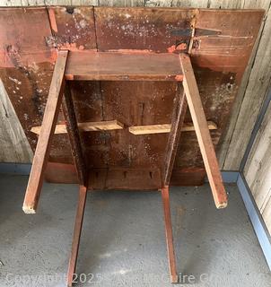 Primitive Drop Leaf Wooden Work Table<br>

<br><br>

Removal Options:<br><br> Sat (Nov 8) & Sun (Nov 9) 11-3pm, 56 Scotch Hill Rd., Cambridge NY 12816<br><br>

Sat (Nov 15) 12-2pm, TMG Warehouse, 2800 Juniper St., Fairfax, VA 22031<br><br>

Request Shipping (david@themcguiregroupllc.com)