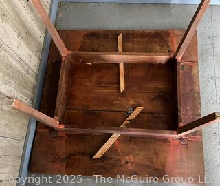 Primitive Drop Leaf Wooden Work Table<br>

<br><br>

Removal Options:<br><br> Sat (Nov 8) & Sun (Nov 9) 11-3pm, 56 Scotch Hill Rd., Cambridge NY 12816<br><br>

Sat (Nov 15) 12-2pm, TMG Warehouse, 2800 Juniper St., Fairfax, VA 22031<br><br>

Request Shipping (david@themcguiregroupllc.com)
