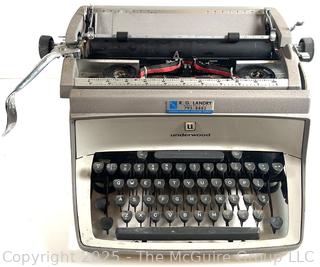 Underwood Portable Manual Typewriter<br>

<br><br>

Removal Options:<br><br> Sat (Nov 8) & Sun (Nov 9) 11-3pm, 56 Scotch Hill Rd., Cambridge NY 12816<br><br>

Sat (Nov 15) 12-2pm, TMG Warehouse, 2800 Juniper St., Fairfax, VA 22031<br><br>

Request Shipping (david@themcguiregroupllc.com)