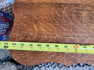 Quarter Sawn Oak Table Top w/ Lower Shelf on Spindle Turned Legs. Measures 24 x 24 x 24"T<br>

<br><br>

Removal Options:<br><br> Sat (Nov 8) & Sun (Nov 9) 11-3pm, 56 Scotch Hill Rd., Cambridge NY 12816<br><br>

Sat (Nov 15) 12-2pm, TMG Warehouse, 2800 Juniper St., Fairfax, VA 22031<br><br>

Request Shipping (david@themcguiregroupllc.com)